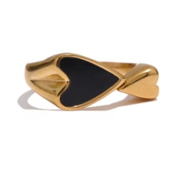 Shell Heart Ring – Stainless Steel | Waterproof | - Picture 1 of 1